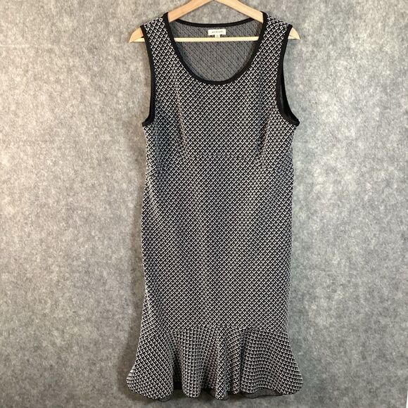 Max Studio Print Pattern Sleeveless Knit Stretch Party Geometric Dress Size L - Picture 1 of 13